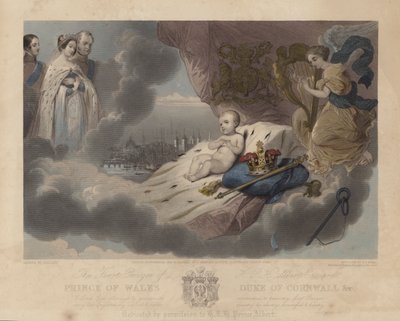 A walesi herceg, Albert Edward herceg, a leendő VII. Edward király első imája, 1842 alkotó: Louis Gallait