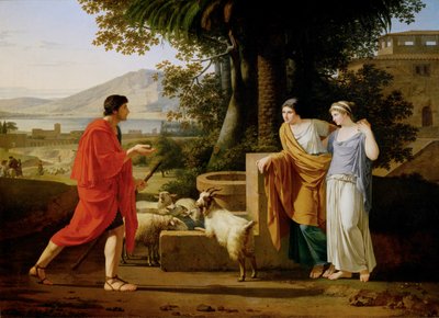 Jacob venant trouver les filles de Laban - Jacobmeets the daugters of Laban ... alkotó: Louis Gauffier