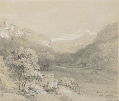 Cavi kilátása a Sabine-hegységben, 1848. alkotó: Louis Gurlitt