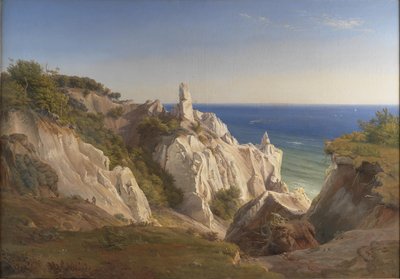 Dán:  Møens Klint, Møn szigetének sziklái. alkotó: Louis Gurlitt
