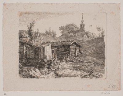 Táj vízimalommal alkotó: Louis Gurlitt