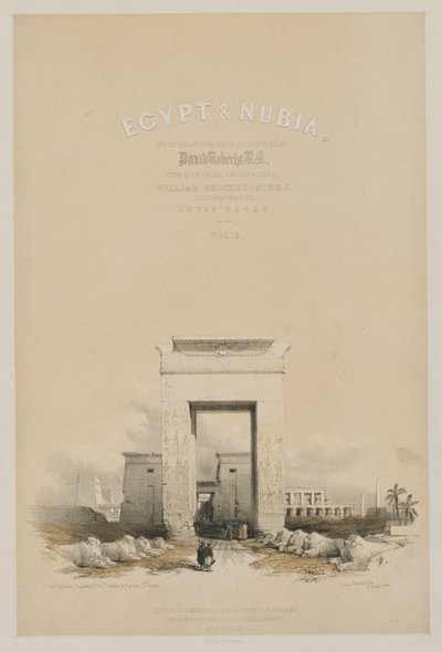 Egyiptom és Núbia: Frontispiece V. kötet, 1849. alkotó: Louis Haghe