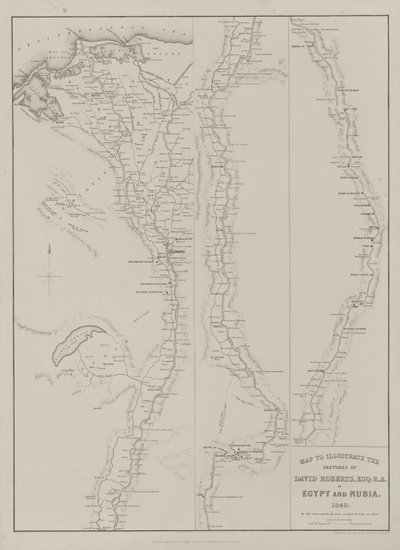 Egypt and Nubia, Volume III: Map to Illustrated the Sketches of David Roberts, Esq...1849, 1849. alkotó: Louis Haghe