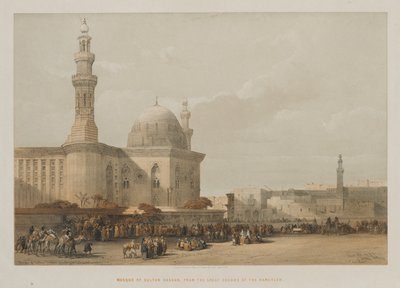 Egyiptom és Núbia, III. kötet: Hasszán szultán mecsete, a Rameyleh Nagy térről alkotó: Louis Haghe
