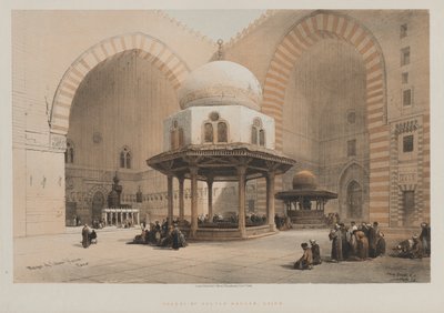 Egyiptom és Núbia, III. kötet, Hasszán szultán mecsete, Kairó, 1848. alkotó: Louis Haghe