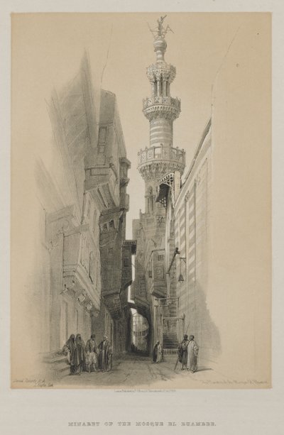 Egyiptom és Núbia, III. kötet: Az El Rhamree mecset minarete alkotó: Louis Haghe