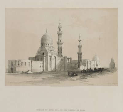Egyiptom és Núbia, III. kötet: A kalifák sírjai – Kairó. Ayed Be[y] mecsete, 1849. alkotó: Louis Haghe