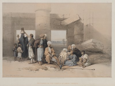 Egyiptom és Núbia, II. kötet: Amon templomának bejárata, Théba alkotó: Louis Haghe