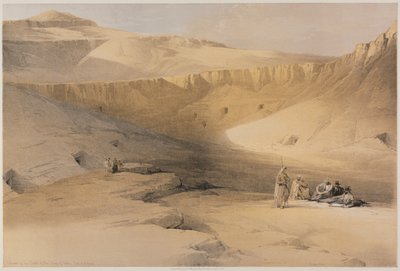 Egyiptom és Núbia, II. kötet: Bejárat a thébai királyok sírjához, Bab-El-Malouk, 1848. alkotó: Louis Haghe