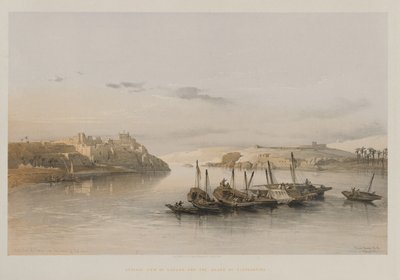 Egyiptom és Núbia, II. kötet: Esouan és Elephantine szigetének általános képe, 1848. alkotó: Louis Haghe