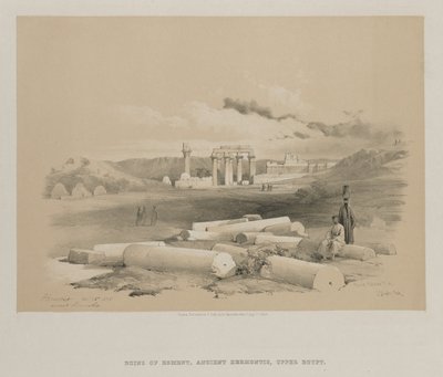 Egyiptom és Núbia, II. kötet: Hermont, Ancient Hermonthis, 1848. alkotó: Louis Haghe