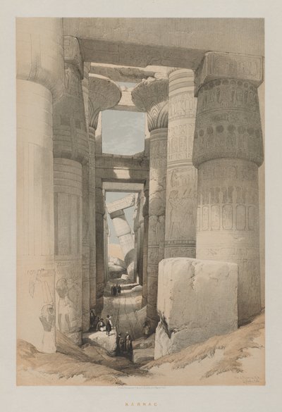 Egyiptom és Núbia, II. kötet: Karnak, 1847. alkotó: Louis Haghe