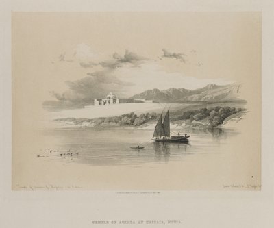 Egyiptom és Núbia, II. kötet: Amdda temploma, Hassaya Núbiában, 1847. alkotó: Louis Haghe