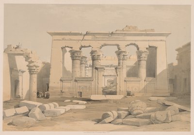 Egyiptom és Núbia: I. kötet – 28. szám, Kalabshi templomának portikusa alkotó: Louis Haghe