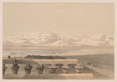 Egyiptom és Núbia: I. kötet – 30. szám, Líbiai hegylánc a luxori templomból alkotó: Louis Haghe