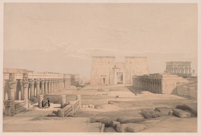 Egyiptom és Núbia: I. kötet – 42. szám, Grand Approach to the Temple of Philae, Nubia alkotó: Louis Haghe