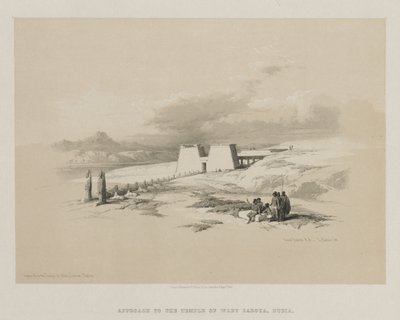 Egyiptom és Núbia, I. kötet: Wady Saboua templom megközelítése, Núbia, 1847. alkotó: Louis Haghe