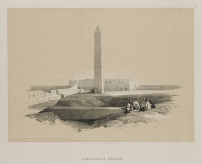 Egyiptom és Núbia, I. kötet: Obeliszk Alexandriában, közkeletű nevén Kleopátras tű, 1846. alkotó: Louis Haghe