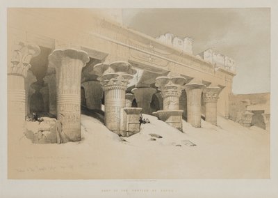 Egyiptom és Núbia I. kötet: Edfou templom portikusa, Felső-Egyiptom, 1846. alkotó: Louis Haghe
