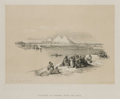 Egyiptom és Núbia, I. kötet: Geezeh piramisai, a Nílusról, 1846. alkotó: Louis Haghe