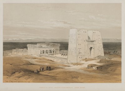 Egyiptom és Núbia, I. kötet: Temple at Edfou, Ancient Apollinopolis, Felső-Egyiptom, 1847. alkotó: Louis Haghe