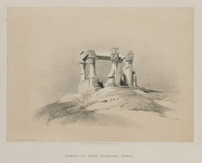 Egyiptom és Núbia, I. kötet: Wady Kardassy temploma Nubiában, 1846. alkotó: Louis Haghe