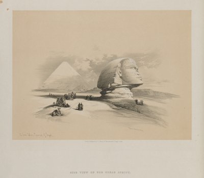 Egyiptom és Núbia, I. kötet: A Nagy Szfinx, Gezeeh piramisai, 1846. alkotó: Louis Haghe