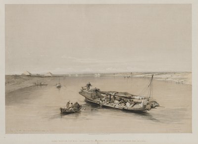 Egyiptom és Núbia, I. kötet: Nézet a Nílusról Dashour és Saccara piramisai felé nézve, 184. alkotó: Louis Haghe
