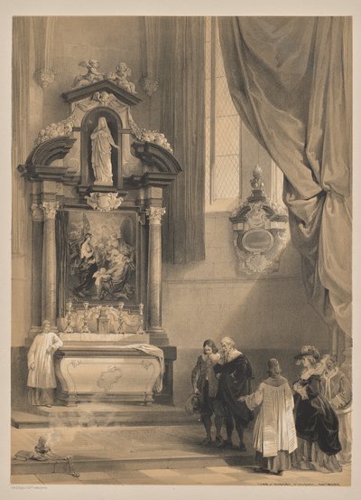 Vázlatok Belgiumban és Németországban, második sorozat: 26. sz. - Rubens sírja, St. Jacques, Antwerpen alkotó: Louis Haghe