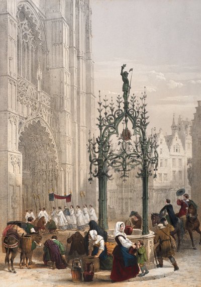 Quentin Matsys kútja, Antwerpen, 1. lap a "Haghe vázlatok portfóliójából": Belgium, Németország