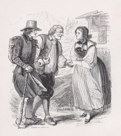 Az utazó a Béranger teljes műveiből, 1836. Alkotók: Louis-Henri Brevière, Cesar-Auguste Hebert. alkotó: Louis Henri Brevière, Cesar Auguste Hebert