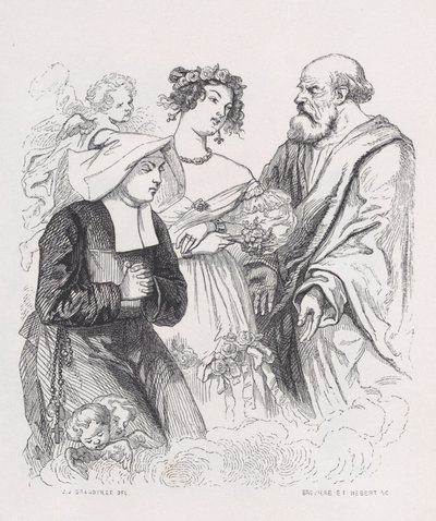 The Two Sisters of Charity from The Complete Works of Béranger, 1836. Alkotók: Louis-Henri Brevière, Cesar-Auguste Hebert. alkotó: Louis Henri Brevière, Cesar Auguste Hebert