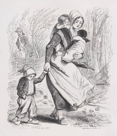Jeanne, a vörös hajú Béranger teljes műveiből, 1836. alkotó: Louis Henri Brévière