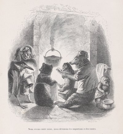 Magunk között élünk, utáljuk a kellemetlenségeket és a jelenetek látogatását a..., kb. 1837-47. alkotó: Louis Henri Brévière