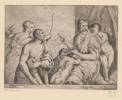 Vénusz beköti Amor szemét alkotó: Louis I Boullogne