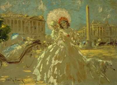 Place de la Concorde (olaj, vászon) alkotó: Louis Icart