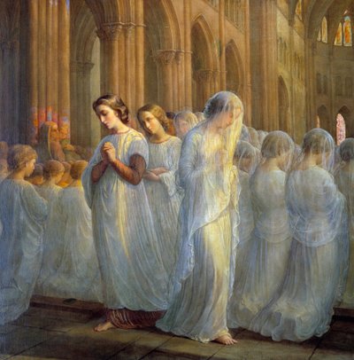 A Lélek verse; Elsőáldozó. Anne Francois Louis Janmot (1814-1892) festménye alkotó: Louis Janmot