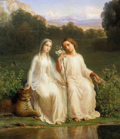 A lélek verse; Virginitas. Anne Francois Louis Janmot (1814-1892) festménye alkotó: Louis Janmot