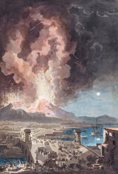 A Vezúv kitörése, Olaszország, 1779. alkotó: Louis Jean (after) Desprez
