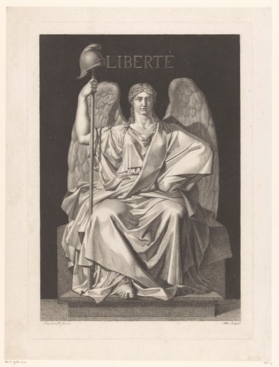 A szabadság allegorikus ábrázolása Liberté (cím a tárgyon) alkotó: Louis Jean Allais