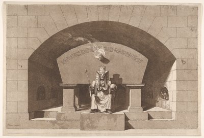 Sír, amelyben a halál szfinxként trónol, kb. 1779-84. alkotó: Louis Jean Desprez