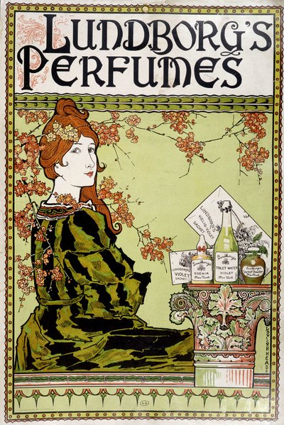 A „” Lundborg”” illat reklámja – Rhead, v.1895 alkotó: Louis John Rhead