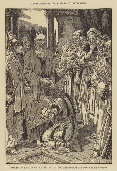 Dávidot Sámuel felkent Betlehemben alkotó: Louis John Rhead