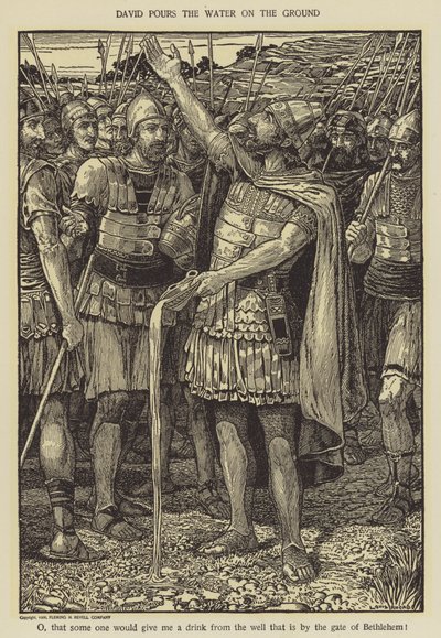 David a földre önti a vizet alkotó: Louis John Rhead