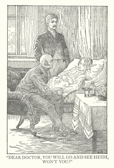 Johanna Spyri illusztrációja a Heidihez (litográfia) alkotó: Louis John Rhead