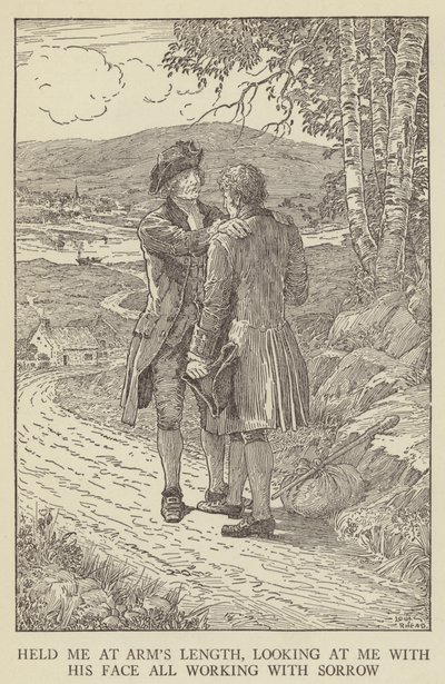 Illusztráció az Elrabolva, Robert Louis Stevenson alkotó: Louis John Rhead