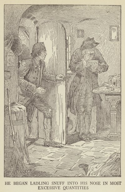 Illusztráció az Elrabolva, Robert Louis Stevenson alkotó: Louis John Rhead