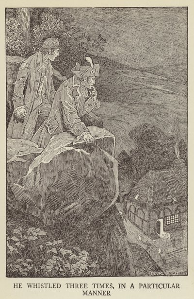 Illusztráció az Elrabolva, Robert Louis Stevenson alkotó: Louis John Rhead