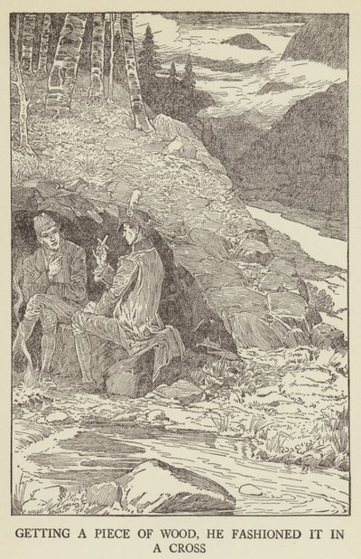 Illusztráció az Elrabolva, Robert Louis Stevenson alkotó: Louis John Rhead