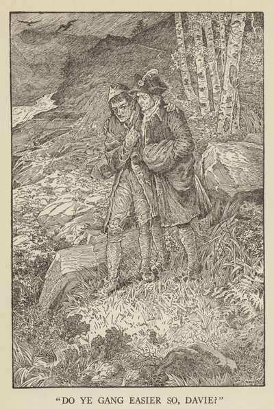 Illusztráció az Elrabolva, Robert Louis Stevenson alkotó: Louis John Rhead